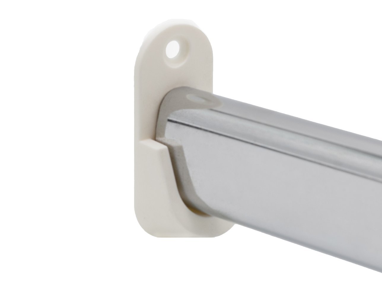 Soporte caño oval para placard