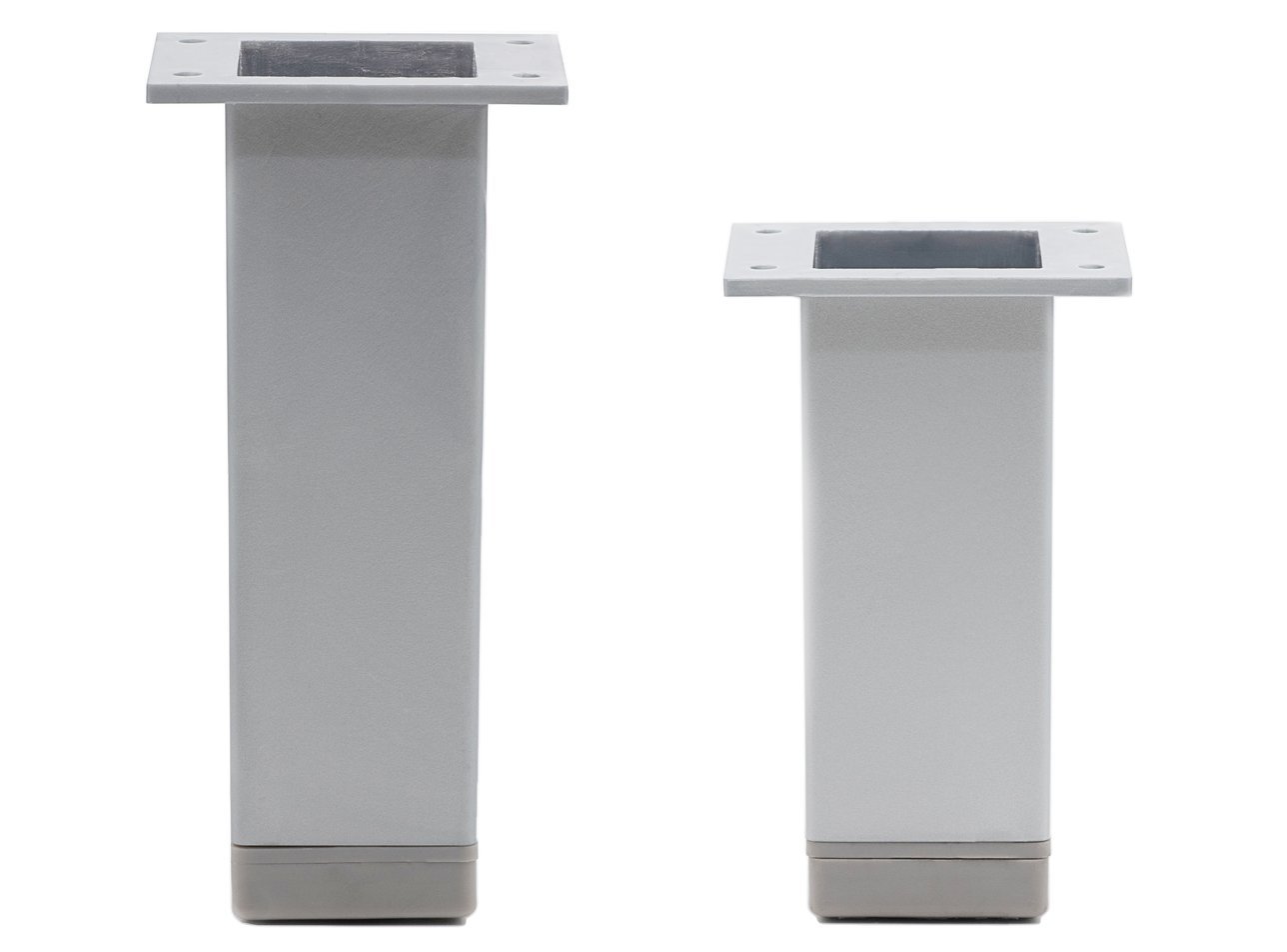 Pata cuadrada regulable en altura para mueble de cocina