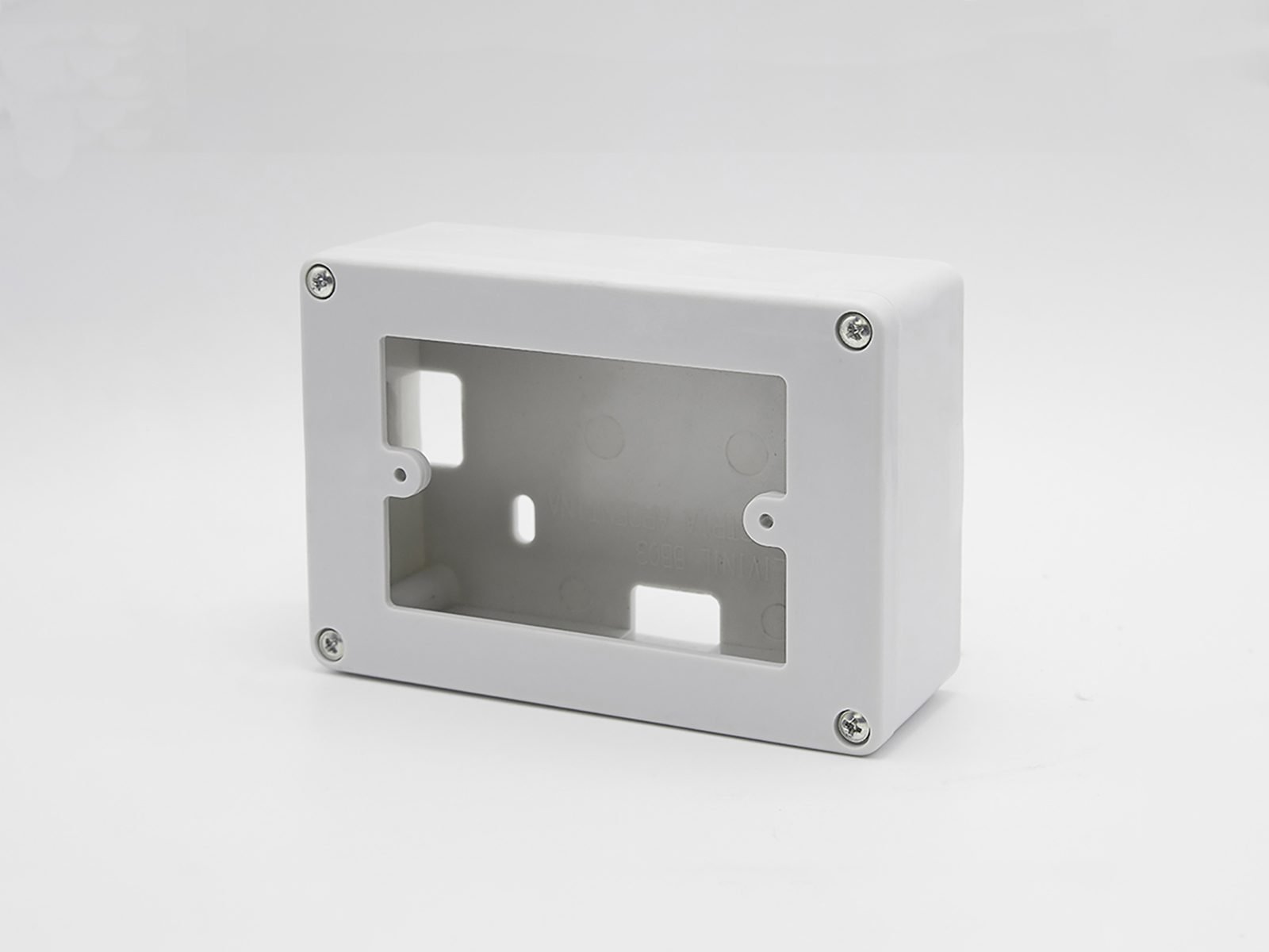 Caja soporte bastidor de tomas y puntos eléctricos